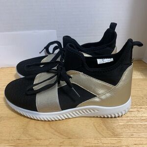 Rue21 Sneakers Casual‎ Design Tennis Shoes Lace Up Striped Grey Space